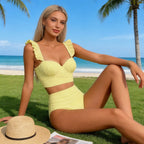 Maillot de bain deux pièces sexy à bretelles pour femmes