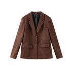 Veste marron vintage pour femmes