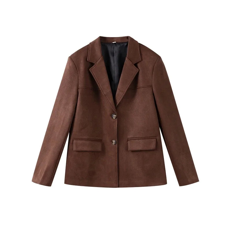 Veste marron vintage pour femmes