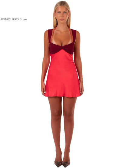 Mini-Robe en Satin Femme – Coupe Élégante