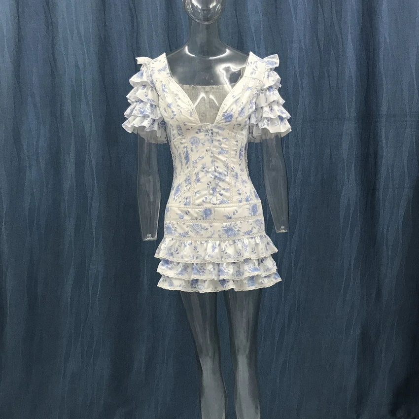 Mini-Robe Rose Femme – Manches Courtes et Col V