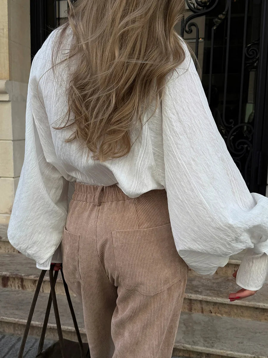 Pantalon à jambes larges coupe ample pour femmes