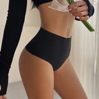 String taille haute en soie glacée pour femmes