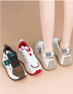 Baskets en cuir véritable confortable respirant pur femmes