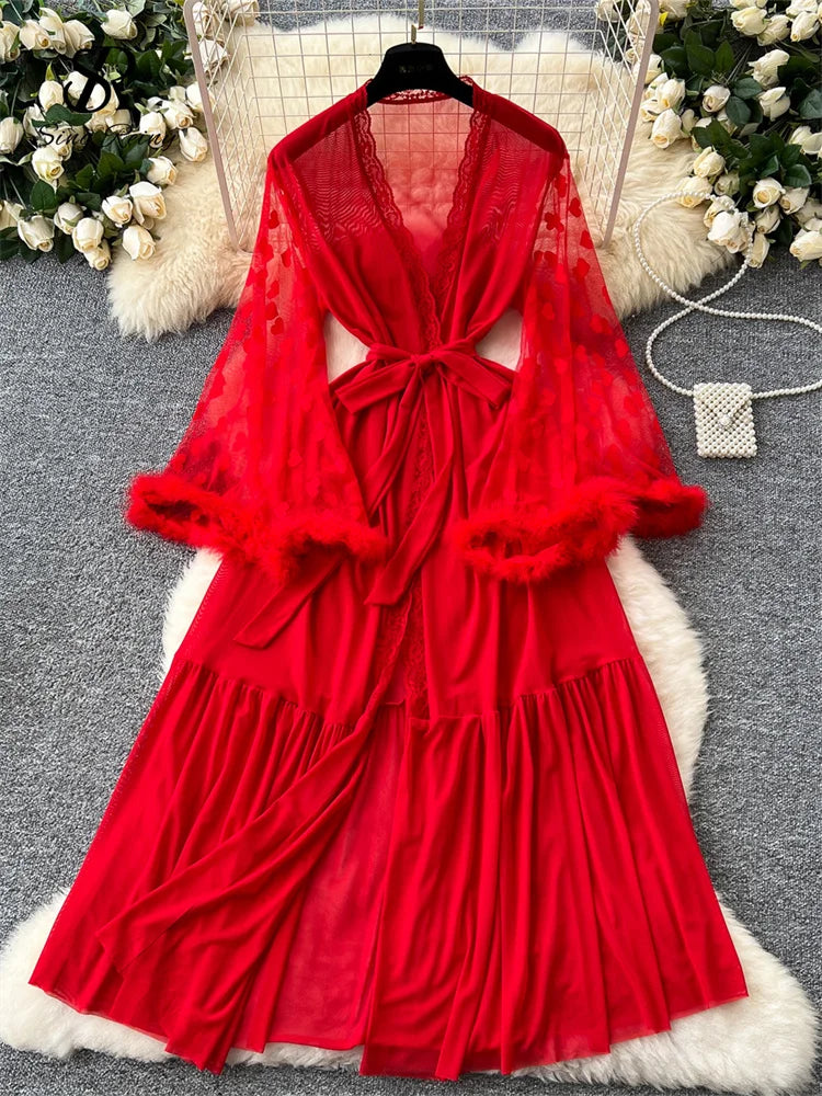Robe Cardigan Femme – Élégante et Transparente