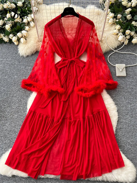 Robe Cardigan Femme – Élégante et Transparente