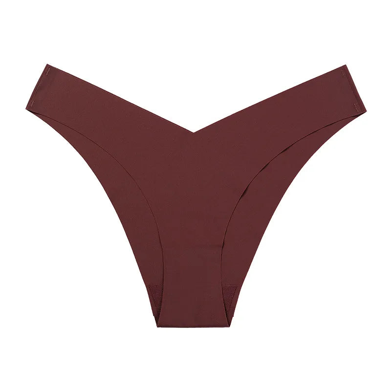 String en soie taille basse sans trace pour femmes