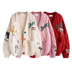 Cardigan brodé à manches pour femmes