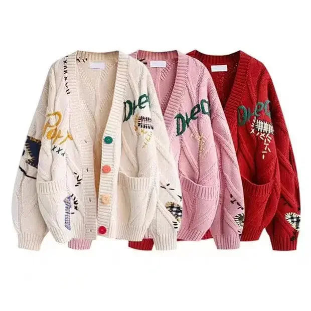 Cardigan brodé à manches pour femmes