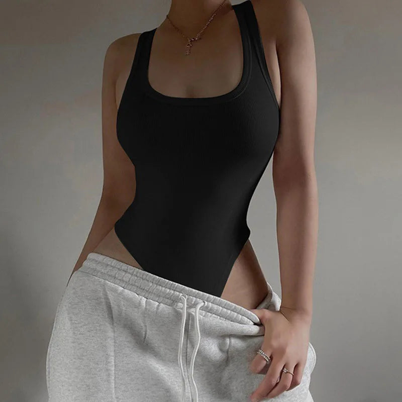 Body en tricot sans manches pour femmes