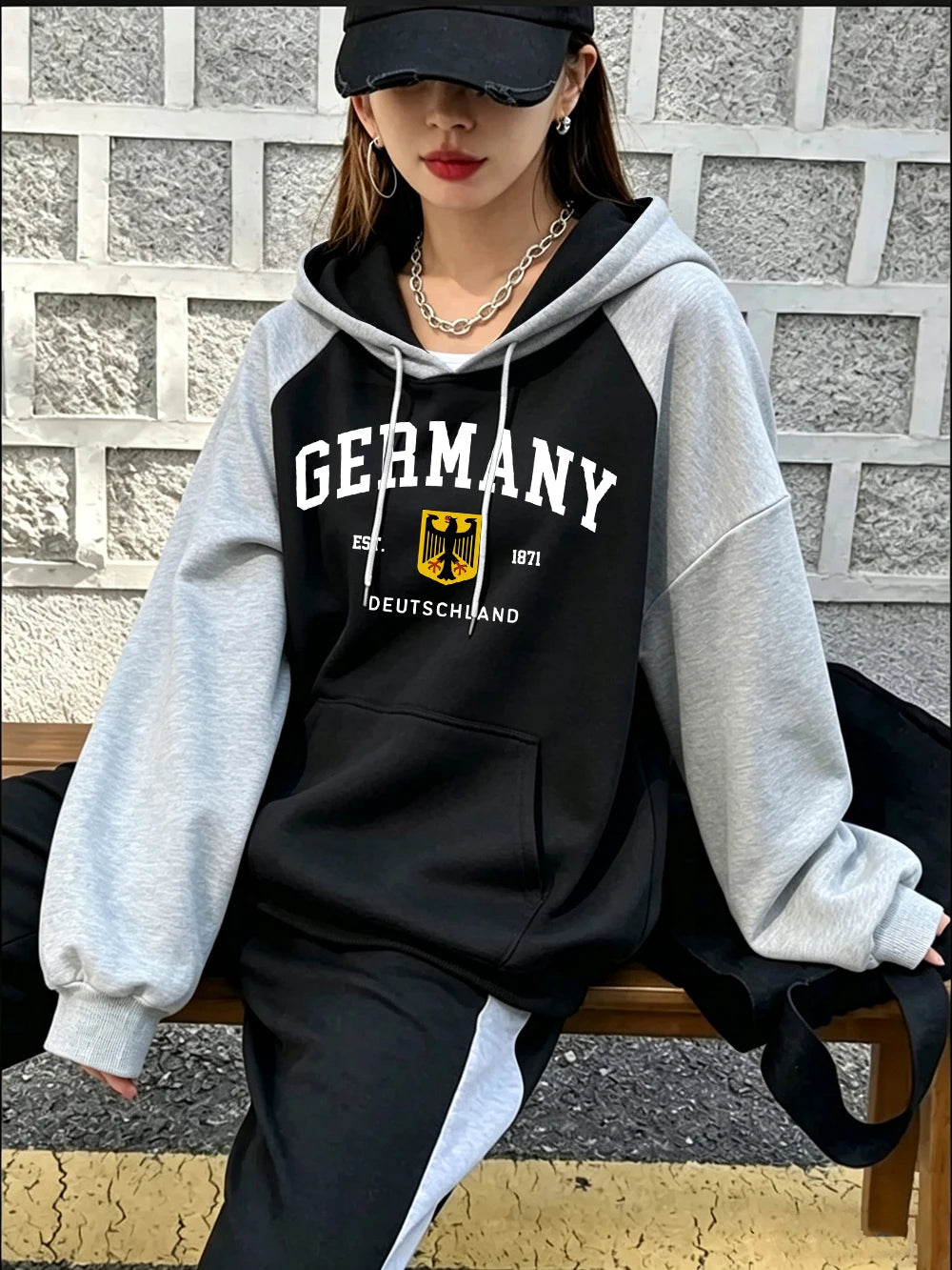 Sweat à capuche Allemagne Est.1871 pour femmes