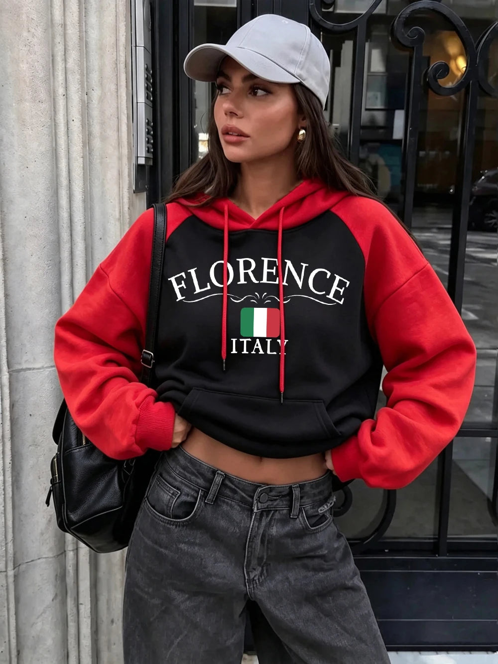 Sweat à capuche raglan Florence Italy pour femmes