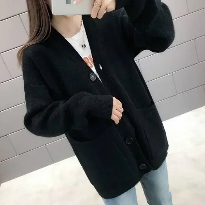 Cardigan décontracté de style paresseux pour femmes