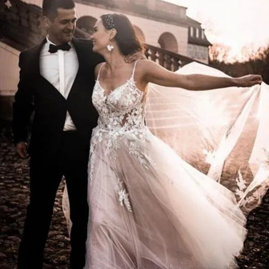 Robe de mariée longue en Tulle pour femmes