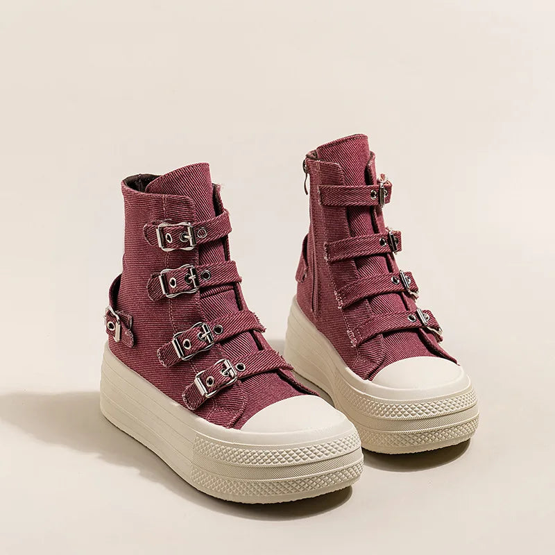 Bottines à semelle compensée pour femmes