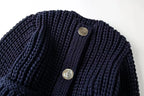 Cardigan à manches et col rond pour femmes