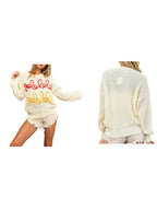 Pull en tricot brodé de lettres pour femmes