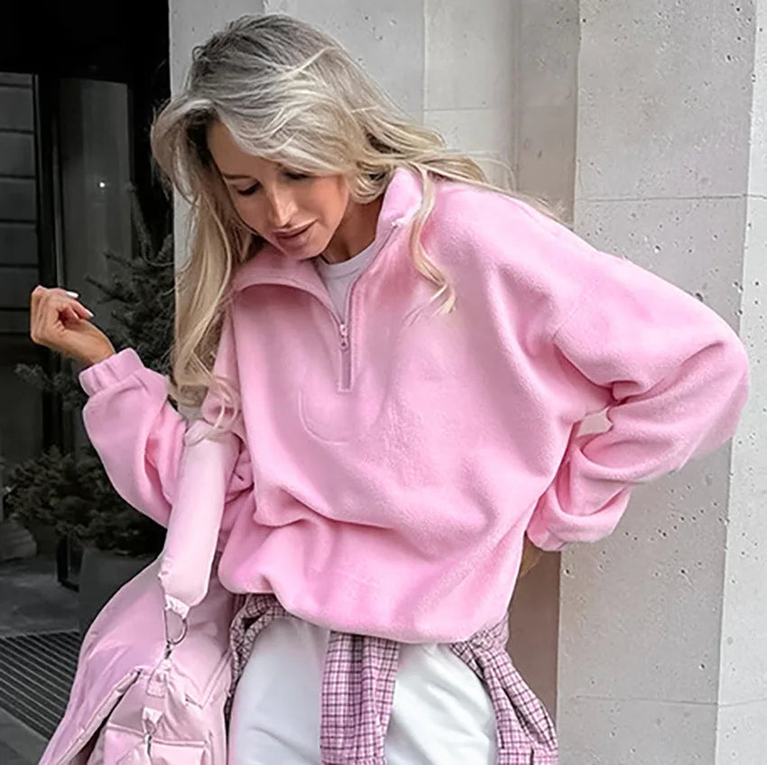 Sweat-shirt à capuche en molleton pour femmes