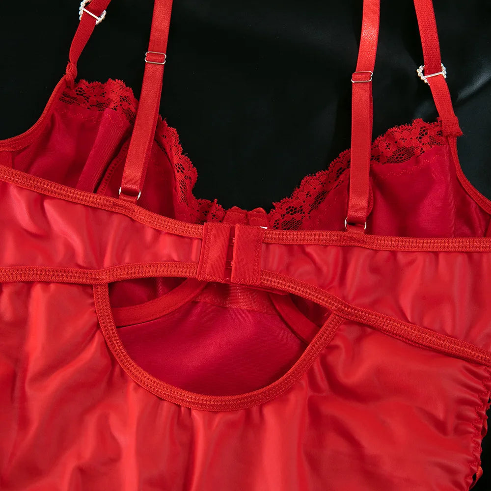 Body moulant en cuir en PU pour femmes