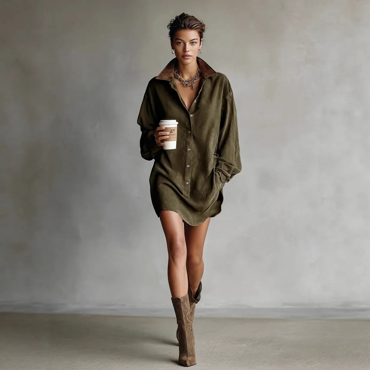Robe courte ample et décontractée pour femmes