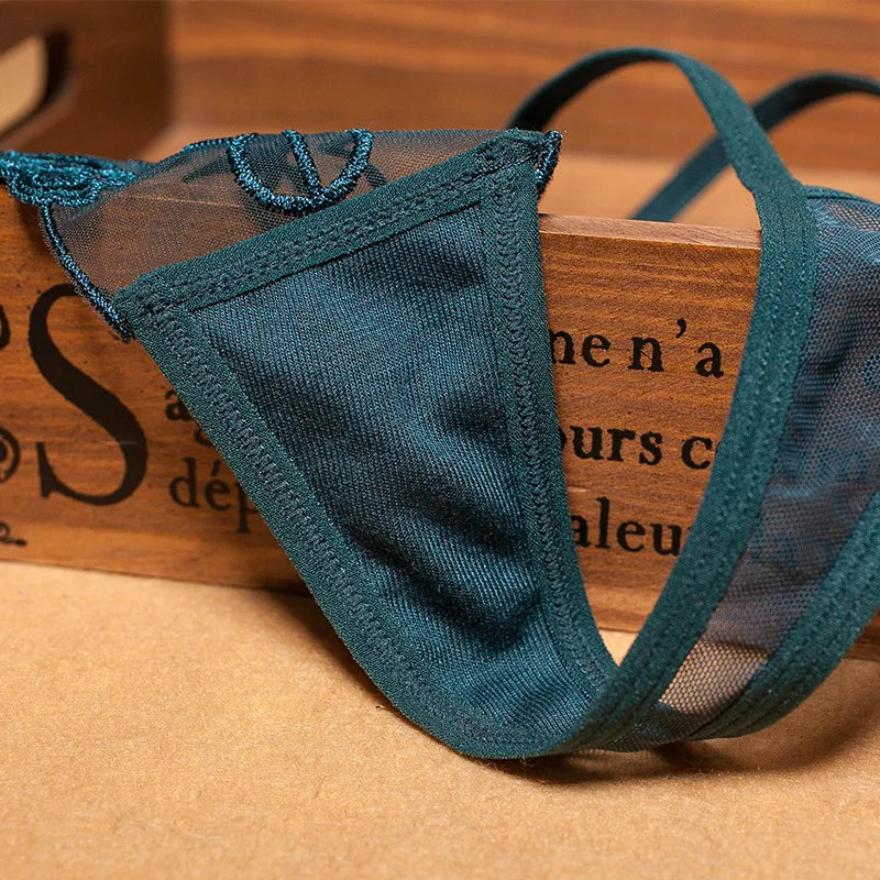 String taille basse transparent pour femmes