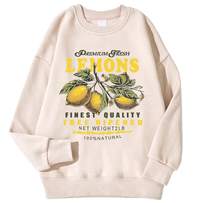 Sweat à Capuche Femme – Imprimé Léopard, Citrons et Soleil