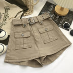 Jupe-pantalon en jean de style safari pour femmes