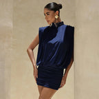 Robe moulante mini dos nu pour femmes