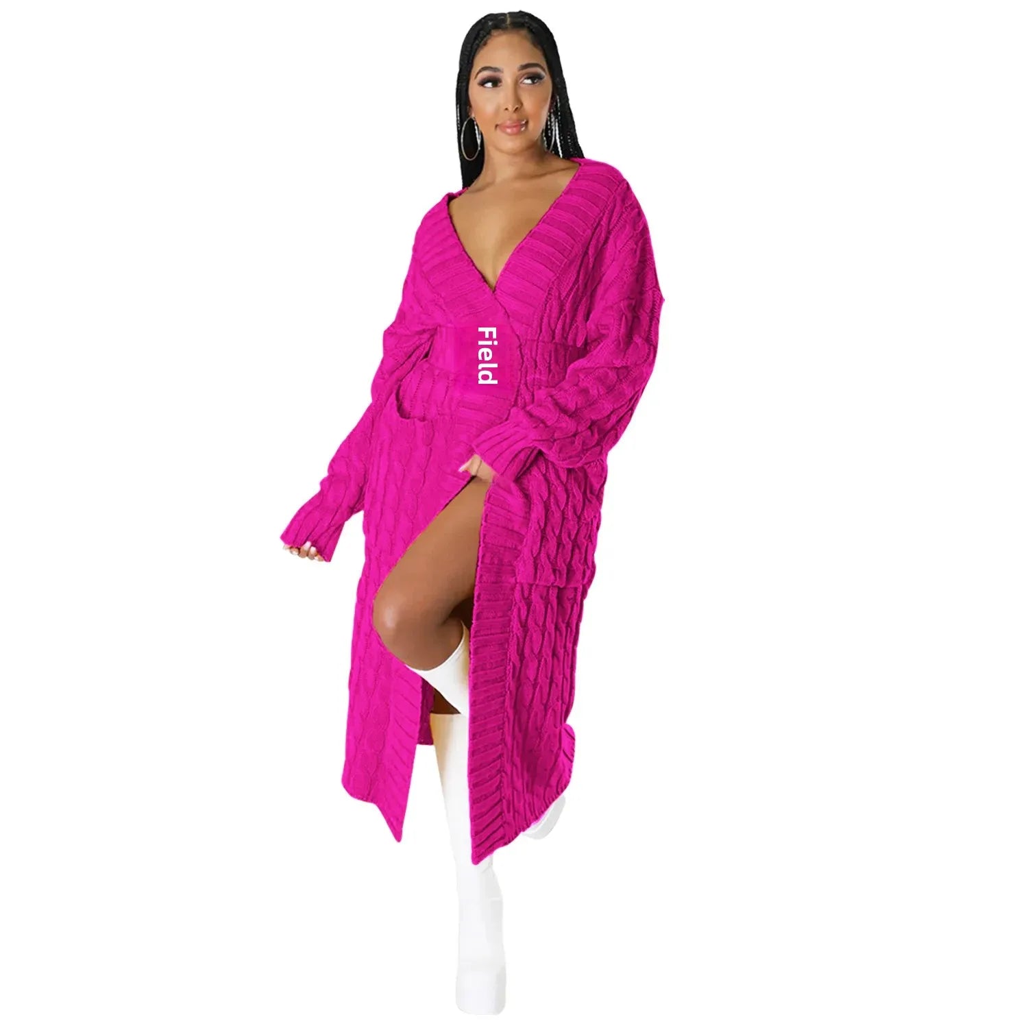 Pull-veste à manches longues sexy et décontracté pour femmes