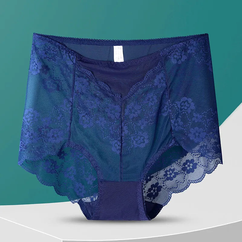 Culotte sexy en dentelle ajourée à fleurs pour femmes