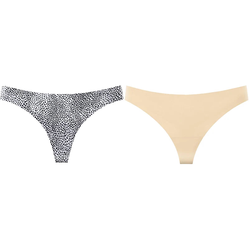 String taille basse imprimé léopard pour femmes