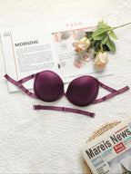 Soutien-gorge avec jantes en acier, push up froncé pour femmes