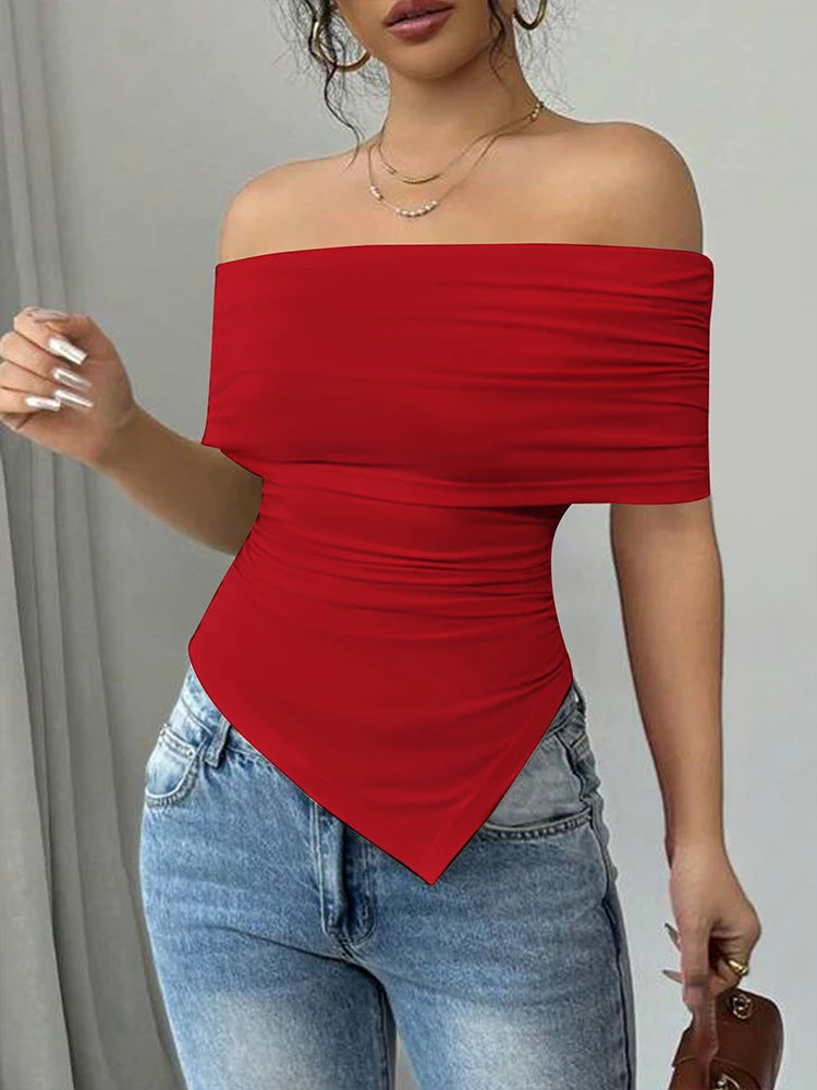 T-shirt à épaules dénudées pour femmes