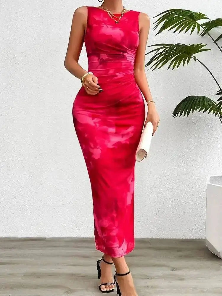Robe moulante sans manches pour femmes
