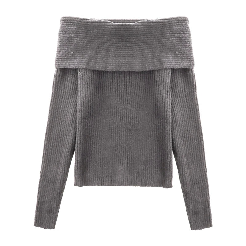 Pull en Maille Femme – Col Découpé Original