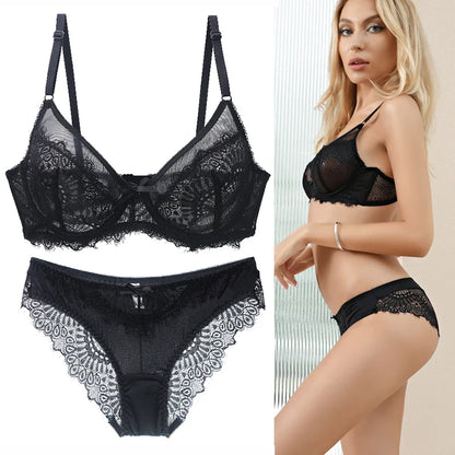 Ensemble Lingerie en Dentelle Femme – Soutien-Gorge et Culotte