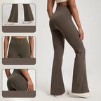 Leggings taille haute pantalons à jambes larges bas respirant pour femmes