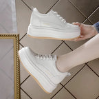 Baskets en cuir véritable pour femmes