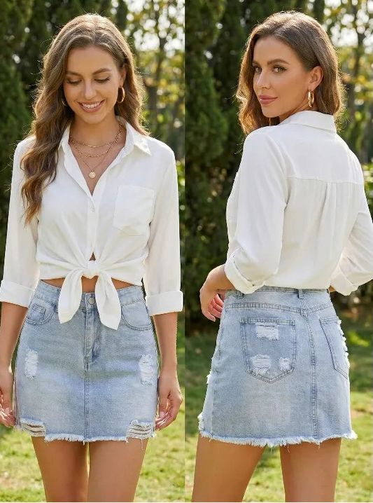 Mini-Jupe en Jean Femme – Légère et Extensible