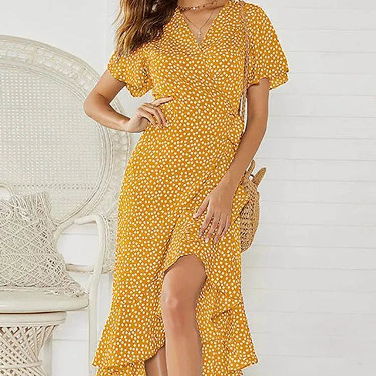 Robe longue en mousseline de soie pour femmes