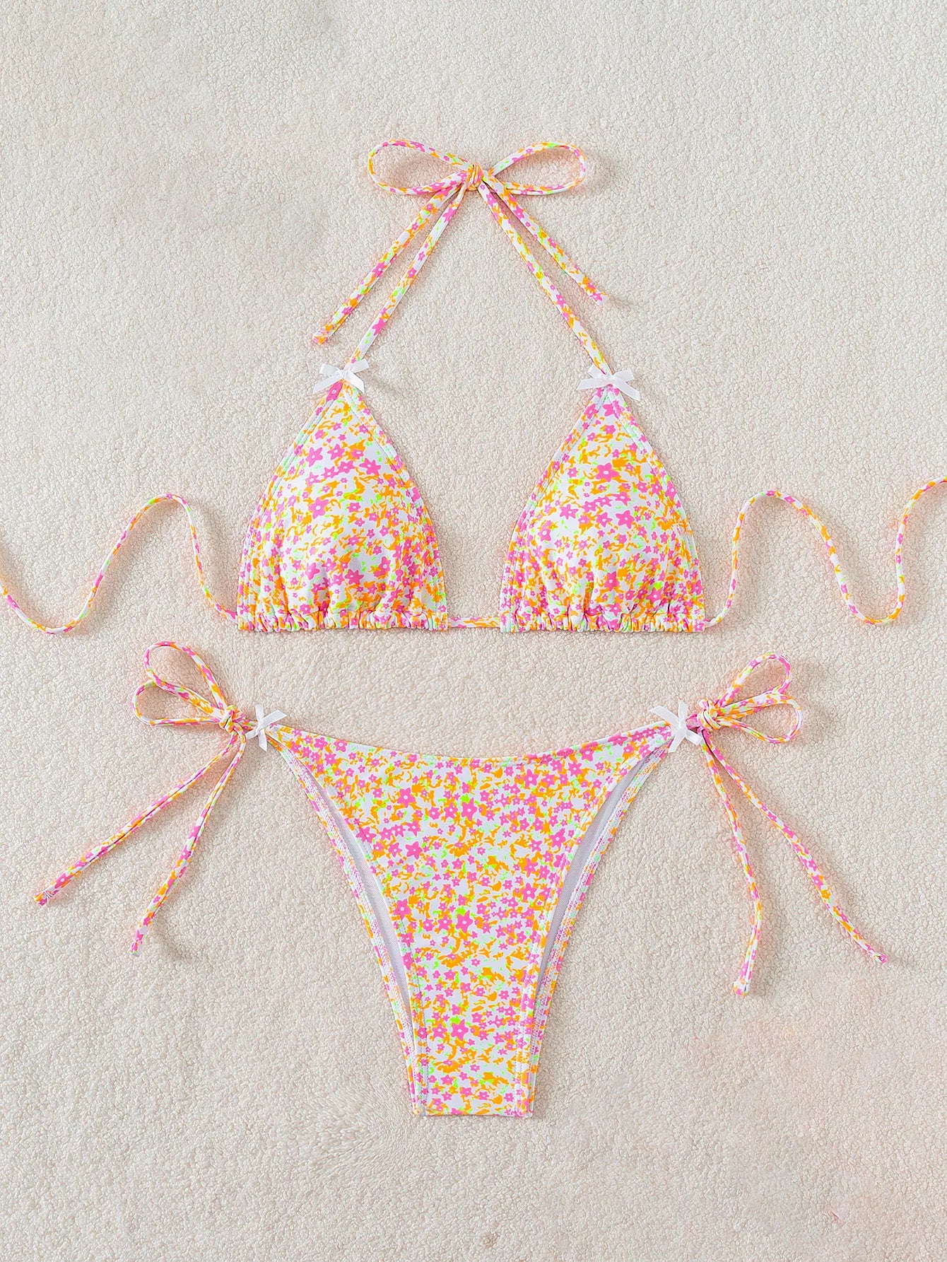 Ensemble maillot de bain 2 pièces soutien-gorge Push Up et string  pour femmes