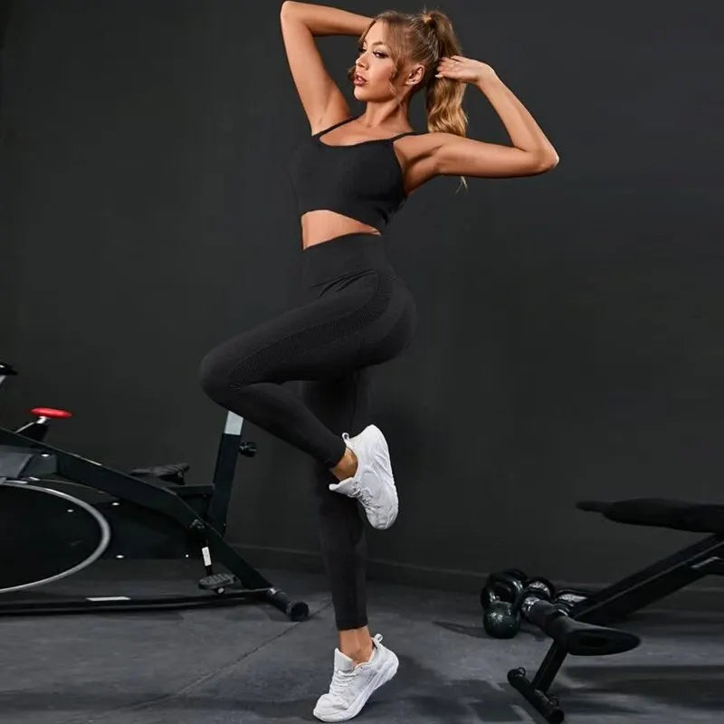 Ensemble de yoga sans couture pour femme