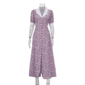 Robe maxi femme à imprimé floral contrasté pour femmes