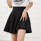 Jupe short noire à poches pour femmes
