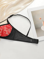 Ensemble de lingerie sexy en dentelle brodée pour femmes