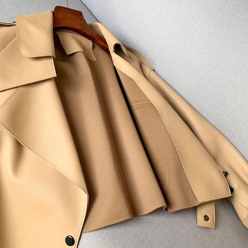 Manteau Femme – Peau de Mouton et Cuir Véritable