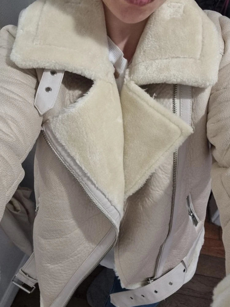 Veste en fausse fourrure pour femmes