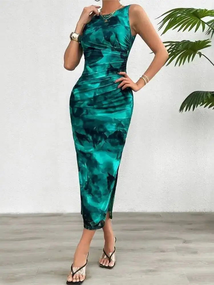 Robe moulante sans manches pour femmes