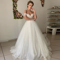 Robe de mariée élégante à pois pour femmes