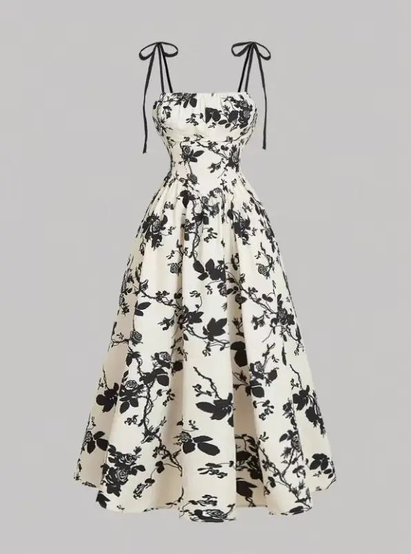 Robe élégante et intellectuelle à imprimé floral pour femmes